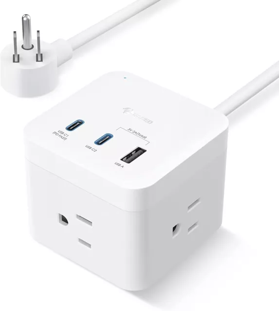 Cable de alimentación BULL 30W estación de carga rápida 3x salida 2 puertos USB C 1 USB C 5 pies