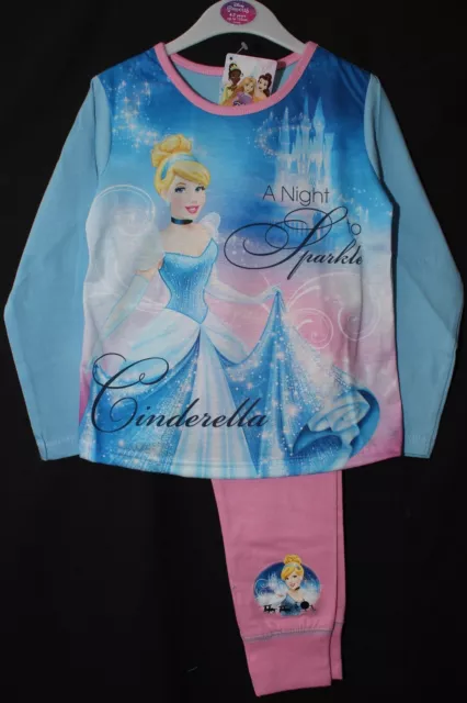CINDERELLA Pyjamas/ Girl's Blue & Pink DISNEY PRINCESS PJs Sizes 4-10 years