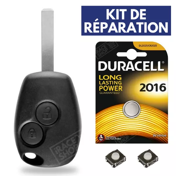 ▶KIT Boitier Coque Plip Clé Télécommande pour DACIA Sandero Logan Duster