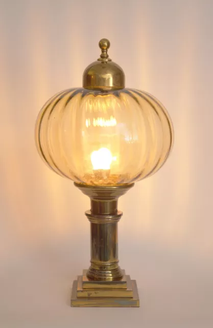Jugendstil Art Deco Lampe Tischleuchte "ANTONIO BAY" Messinglampe Einzelstück