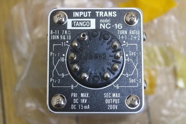 TANGO NC-10 INPUT Transformer Pair Set 1KV 15mA 200V