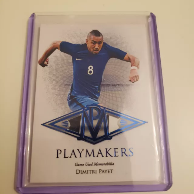 2023	Futera	Dimitri Payet	France	Playmakers	09/10	Game-worn	Patch Marseille