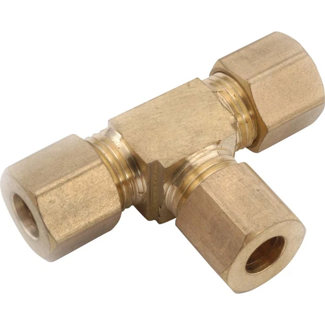 Anderson Metals 3/8 In. Compression Brass Tee 750064-06 Pack of 50 Anderson