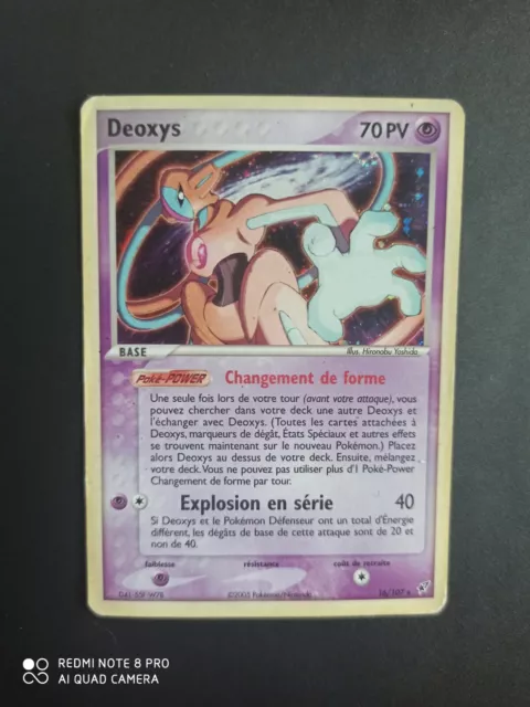 Carte Pokémon Deoxys Holo Bloc Ex 16/107 - Rare - FR