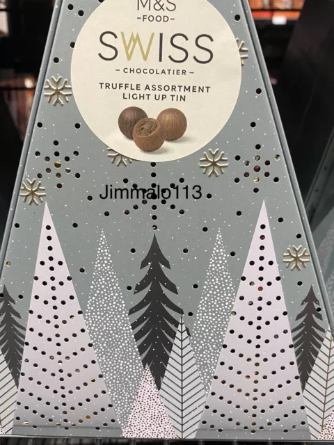 M&S Swiss Chocolates Christmas Tree 310g with Truffle Assortment Light Up