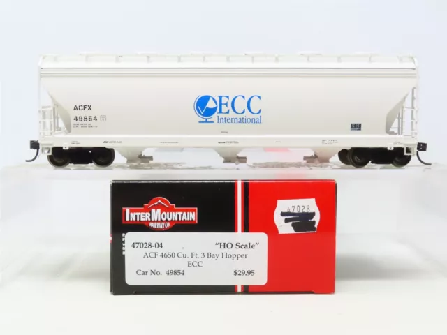 HO Scale InterMountain 47028-04 ACFX ECC International 3-Bay Hopper #49854