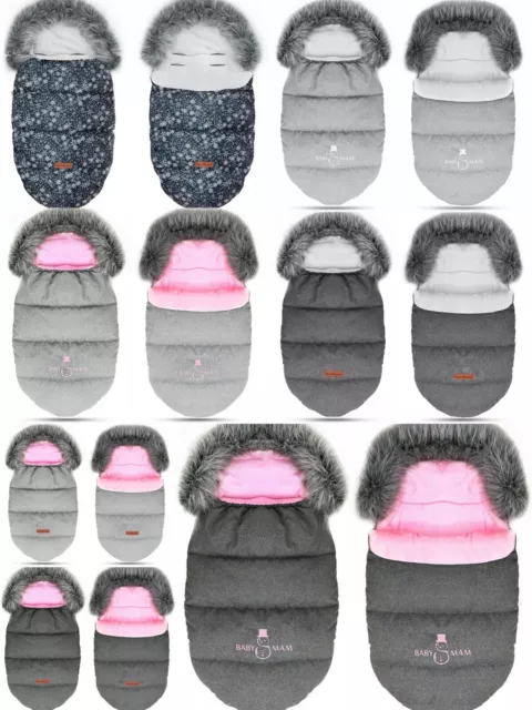 Baby Fußmuff flauschiger Kragen Kinderwagen Kinderwagen Schlafsack Husky Schlafsäcke