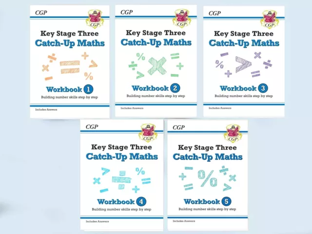 Year 7 Age 11-12 Maths with Answers Home Schooling Pack of 5 Workbooks KS3 New