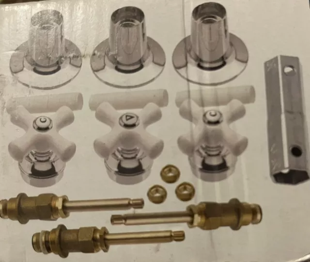 Danco Porcelain Cross-Handle Bathtub and Shower Faucet Rebuild Kit 39696 Pfister