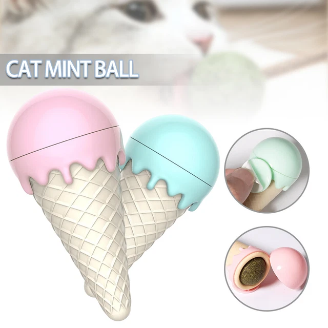 2 PIEZAS Juguete de hierba gatera diseño creativo de helado giratorio