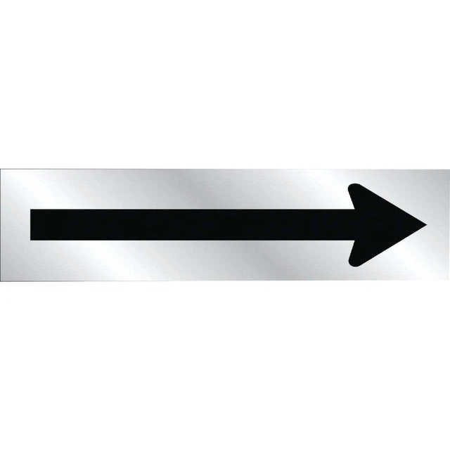 Hy-Ko Brushed Aluminum Sign,  Right 402 Pack of 10 Hy-Ko HY-KO 402 084100000023