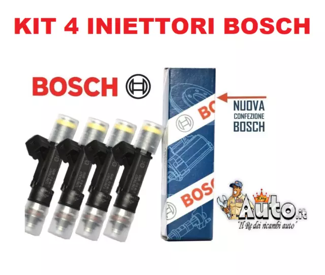 Kit 4 Iniettori Metano Bosch Fiat Multipla (186) 1.6 Natural Power Bipower