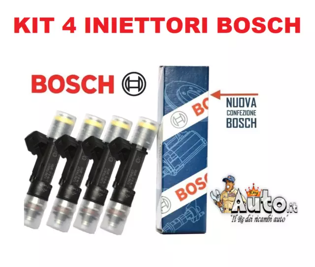 Kit 4 Iniettori Metano Bosch Fiat Multipla Doblo 1.6 Natural Power 76Kw 103Cv