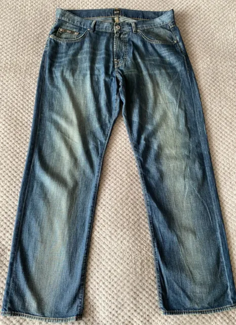 Hugo Boss Jacksons Mens Regular Fit Blue 100% Cotton Jeans Size 36/32