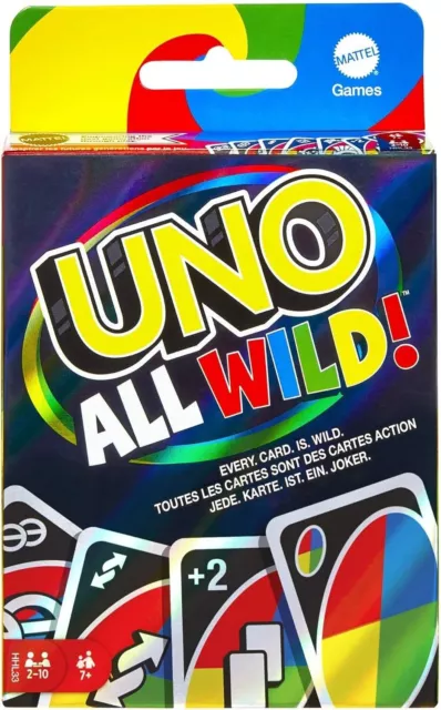 Mattel Games Uno All Wild jeu de société et de cartes, 2 à 10 joueurs, dès 7 ans