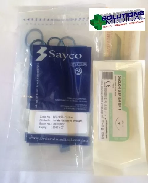 Suture Training Kit Complete With Instruments & Sterile Sutures Usp 5 & 6 K2. 3