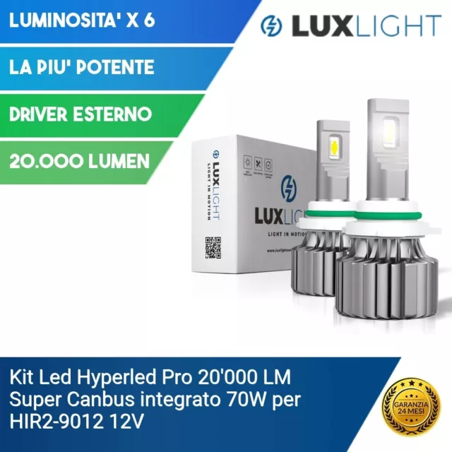 Kit Led Hyperled Pro 20'000 LM Super Canbus integrato 70W per HIR2-9012 12V