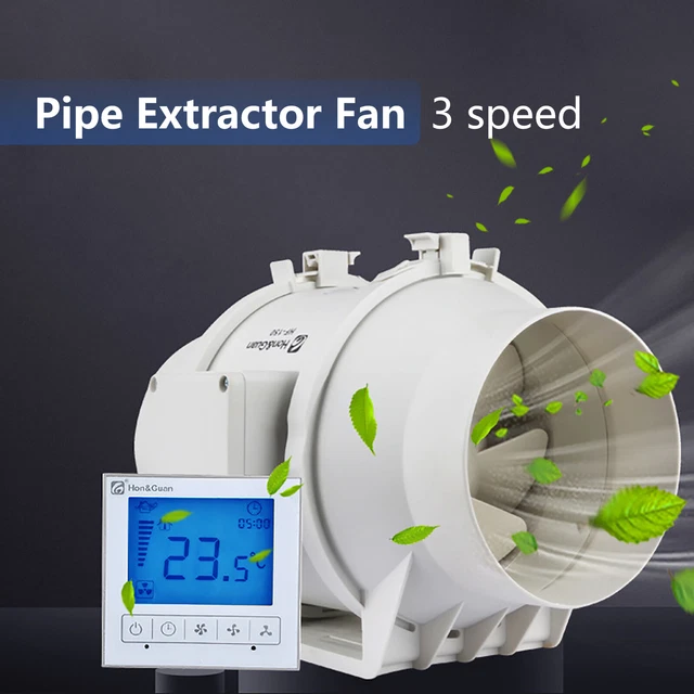 Hon&Guan 150 Mm, 587 M³/h Ventilatore Tubolare Regolabile, Ventilatore Di Scarico Con Spina, Regolatore Di Aggiornamento, Ventilatore Di Canale Per