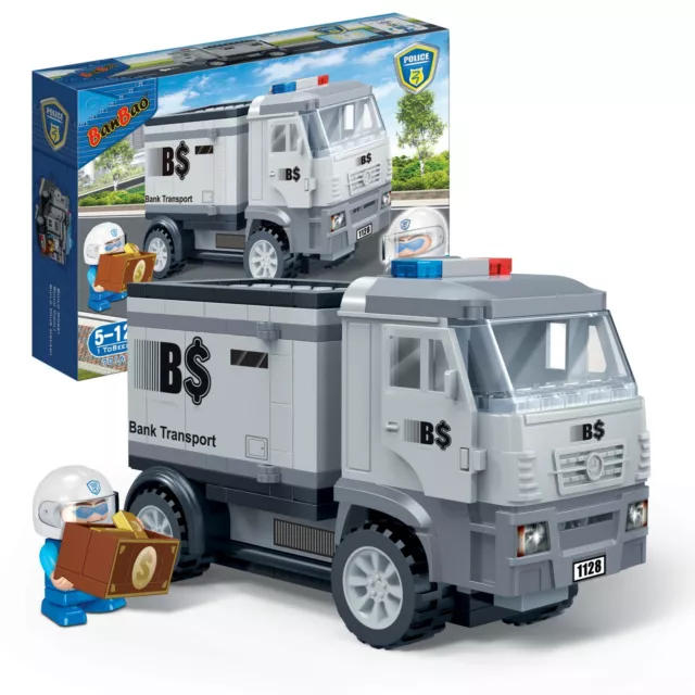 Geldtransporter Kinder Geschenk Konstruktion Spielzeug Bausteine Baukästen 7016