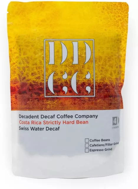 Decaffeinated Costa Rican Ground Coffee 227G - for French Press Cafetiere Filter