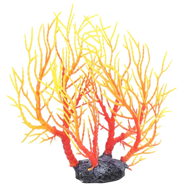 Artificial Coral Tree Plastic Simulation Water Plant Aquarium Fish Tank EY