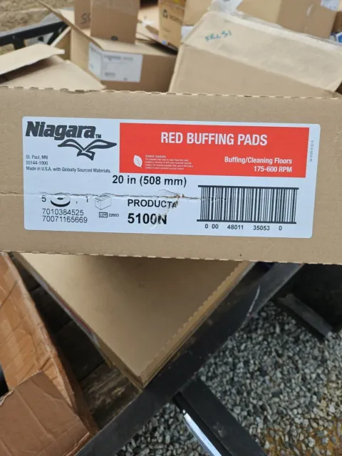 Niagara 20" Red Buffing Pads - 5pk - 175-600 RPM - 00X