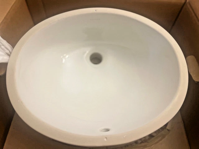 Kohler K-2209-0 Caxton Oval Undermount bathroom sink, White