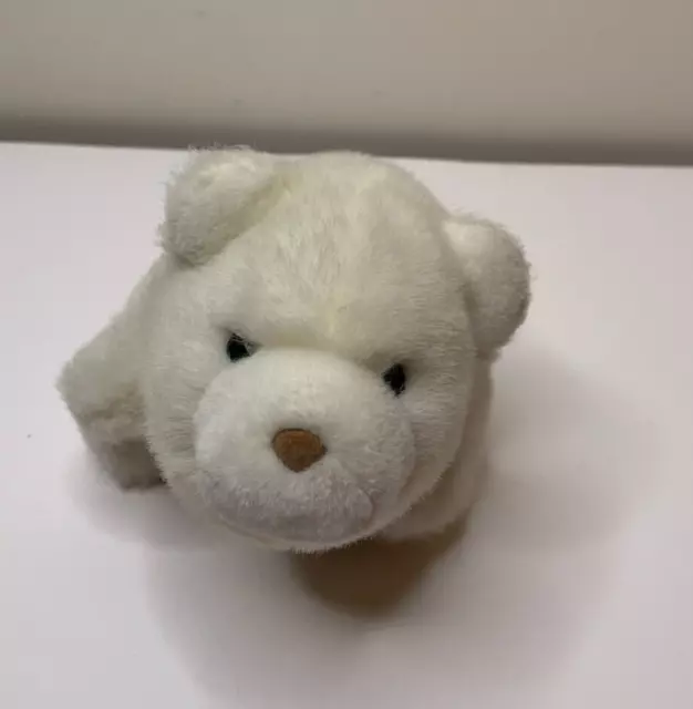 GUND WHITE SNUFF Bear Plush Stuffed Animal 7 Inch 2151 Plastic Pellets
