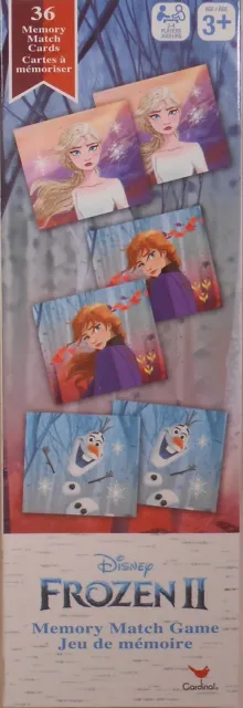 Memory Match Game DISNEY FROZEN 2 Card Tiles Educational Learning - New