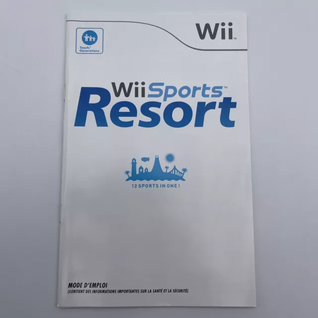 Notice Livret Mode D’emploi Du Jeu Nintendo Wii Sport Resort
