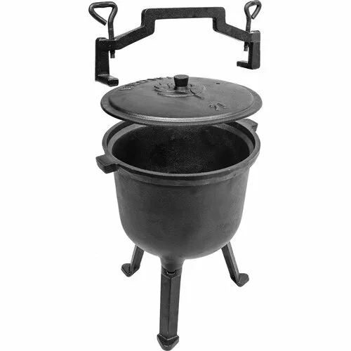 Outdoor Camping 7L Cookware Cooking - Cast Iron - 7 liters 'Hunting' Pot  P&P UK