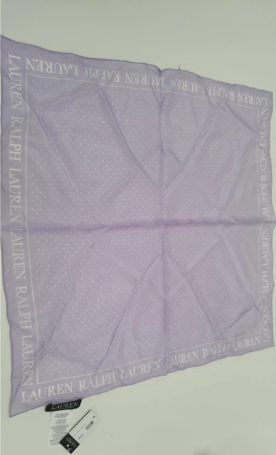 LAUREN RALPH LAUREN Unisex Polka Dot Silk Pocket Handkerchief One Size