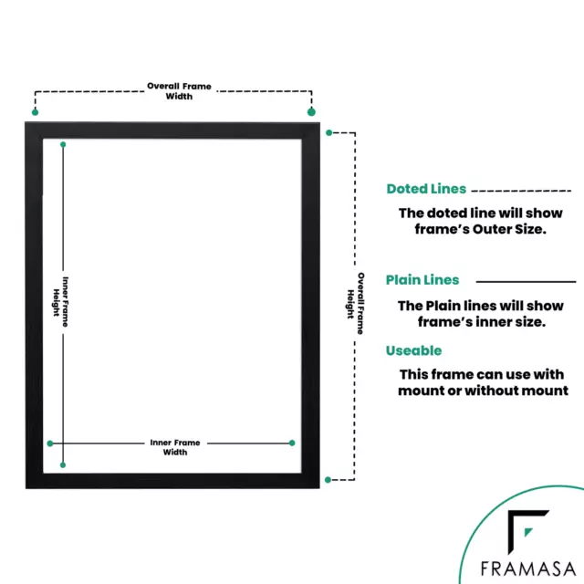 BLACK Picture Frame WHITE Photo Frame Square Poster Frame A1 A2 A3 A4 A5 Frames 2