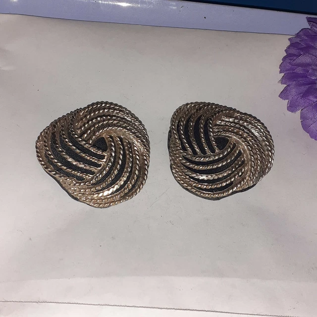 En ↘️ 20/12 Paire de CLIP Broche Vintage CREATION pour veste corsage ou autre ↘️