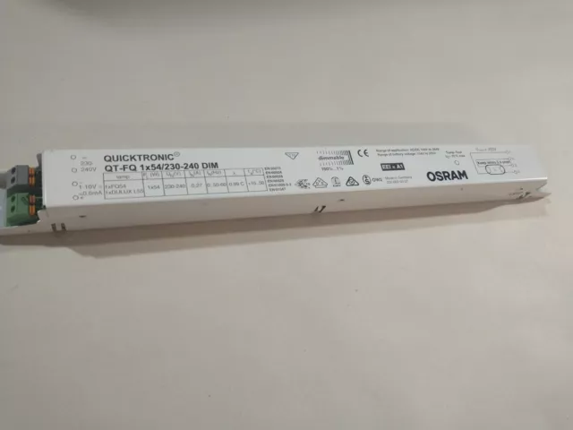 OSRAM QT-FQ 1x 54w T5 DIGITAL BALLAST ELECTRONIC 54 QUICKTRONIC DIMMABLE #MC