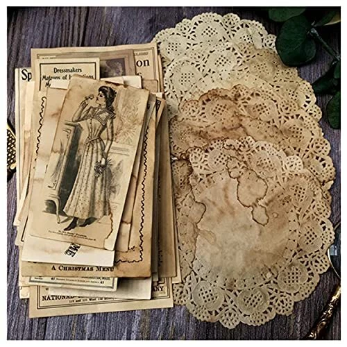 Papel decoupage teñido de café Vilikya de colección para chatarra...