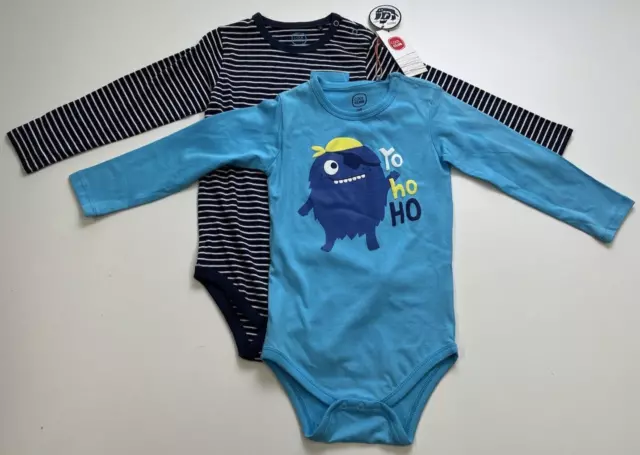 Baby Body 2-er Pack Größe 98 Langarmbody Unterwäsche  Junge Baumwolle MONSTER