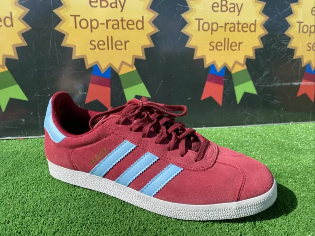 VTG 2019 Adidas GAZELLE CLARET BLUE WEST HAM ASTON VILLA BURNLEY MENS UK 9 70.00 PicClick UK