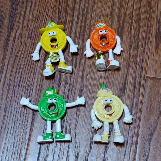 RUSS Vintage 1992 LifeSavers Candy Toy Bendy Figures Lot of 4. Pre-owned