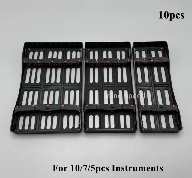 10x Plastic Dental 135°C Sterilization Box Holders Cages Autoclavable Instrument