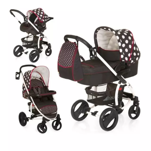 Open Box Return - Hauck Malibu XL All-in-One Travel System (Dots) 274