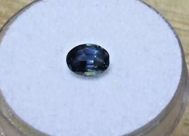 Natural Australian earth-mined blue oval sapphire gem...0.83  carat