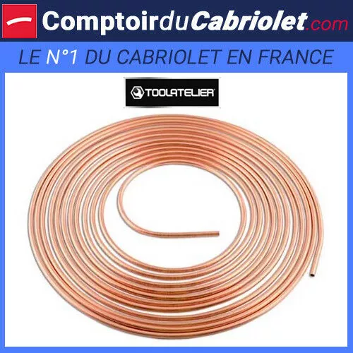 ToolAtelier® - Tuyau rigide en cuivre pour circuit de freinage Ø 4.75