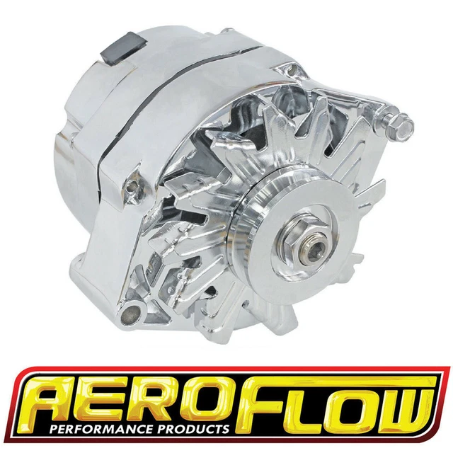 Holden HQ HJ HX HZ WB 253 308 V8 Aeroflow Chrome Alternator 120 Amp Internal Reg