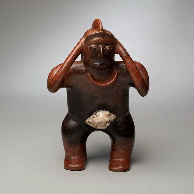 100 Bc Colima Standing Burden Carrier - Amazing West Mexico Masterpiece