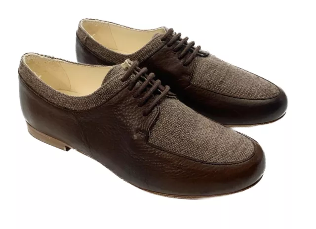 Zapatos bajos naturales Hess talla 36 cuero marrón nuevo (T23045) 3