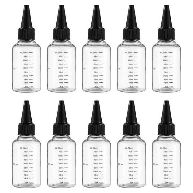 10 Pcs Bouteille Rechargeable Flacon Gradué Bouteille D'huile De Cheveux Liquide