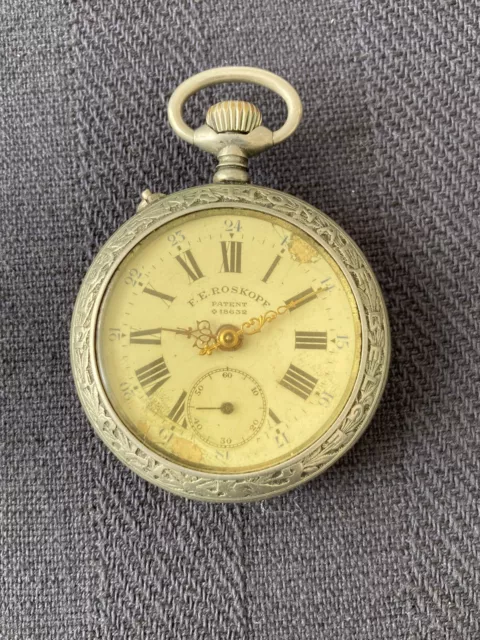 MONTRE  GOUSSET ROSKOPF l’heure nationale Belges patent pocket watch