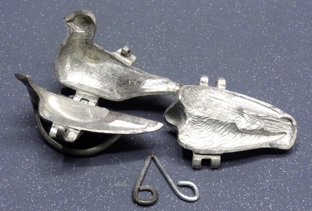 alte Zinn Eisform  Marzipan-Schokoladen-Zucker-Guss-Model-Form Vogel Taube
