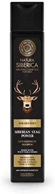 Natura Siberica Siberian Hirsch Power Anti-Schuppen Shampoo für Männer, 250 ml